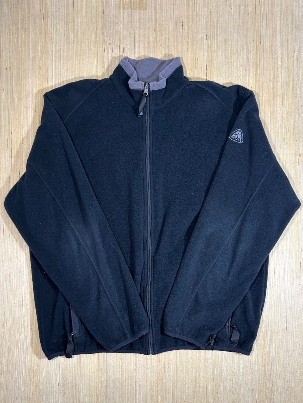 Vintage 90s Nike ACG Full Zip Thermal Layer 2 Fleece Jacket Therma Fit Men’s XL